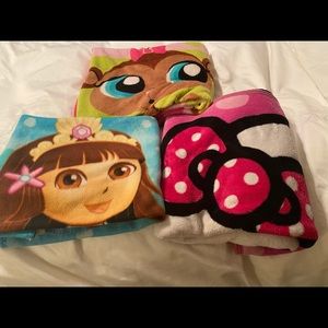 Cute Dora, Hello Kitty and Animal Blankets